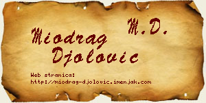 Miodrag Đolović vizit kartica